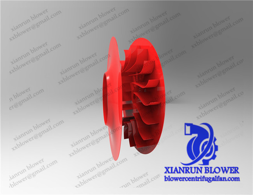 Geriye Eğimli Santrifüj Fan Aksesuarları Çark Kırmızı Santrifüj Blower Parçaları