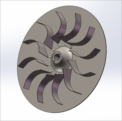 Q345 Santrifüj Fan Parçaları Kanat Profili Çarkları Susturucular Rotor Rulman Koni Rotor Rulman Kutusu