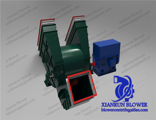 Endüstriyel Çift Girişli Santrifüj Fan geriye Düşük Gürültülü Blower Fan