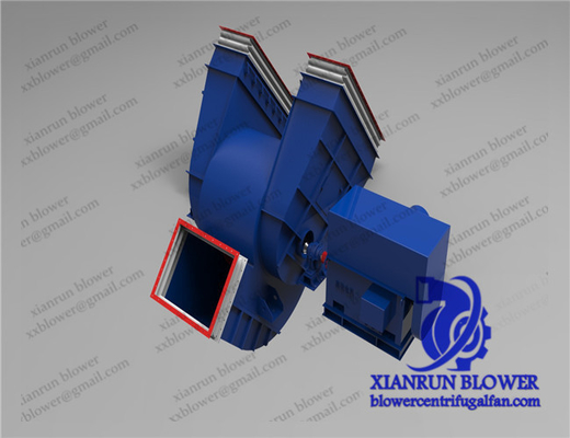 Endüstriyel Çift Girişli Santrifüj Fan geriye Düşük Gürültülü Blower Fan