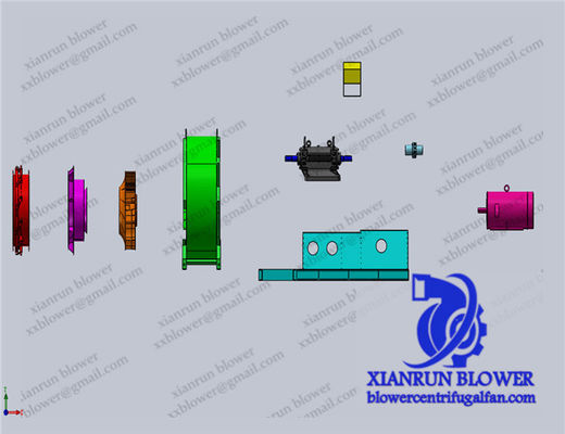 Belirli Endüstriyel Gereksinimler için Özelleştirilebilir Santrifüj Radyal Fan endüstriyel fan Geriye Eğik Fanlar ve Üfleyiciler
